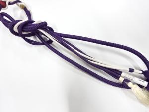 未使用品　正絹　撚り房　手組帯締め（長尺）